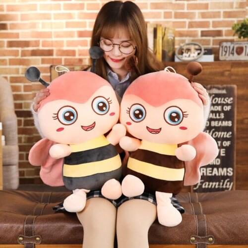 Cute plush toys stuffed animal little bee kids appease sleeping doll adorable toy Christmas Birthday gift for children