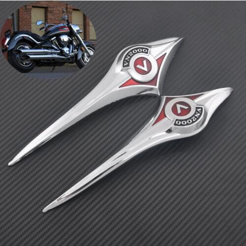 Motorcycle Chrome 3D Fuel Gas Tank Decal Emblem Badge Decals Stickers For Kawasaki Vulcan VN Classic VN2000