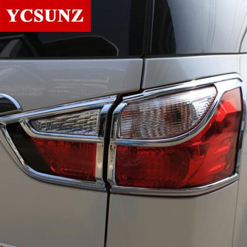 2014 chrome tail light cover For Isuzu mu-x 2015 2013 Accessories car light Frame For Isuzu mux 2016 Exterior Part Ycsunz