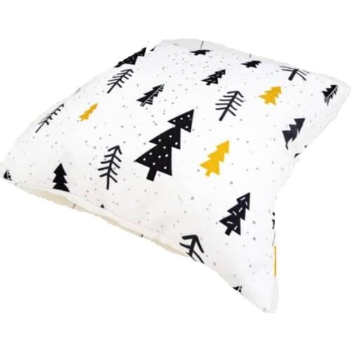 Christmas Concept Handmade Linen Fabric Cushion Cover Pillowcase 2PCS Set / 45CM X 45CM