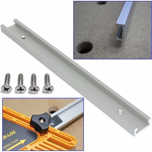 New 400mm T-Tracks Miter Jig Fixture Slot For Drill Press Router Table Band Saw