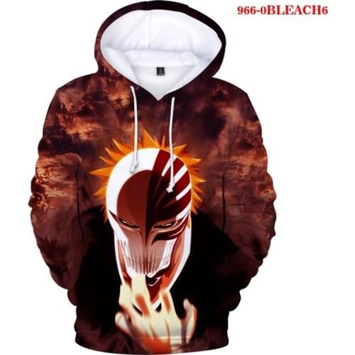 New Men Hoodies BLEACH Print 3d Sweatshirts Autumn Winter Fashion Pullovers Hooded Cool Hoodie BLEACH Women Oversize Sweatshirt