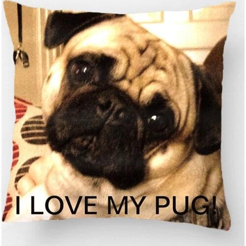 Pug Pillow Cushions Wedding Decorative Cushion Cover Pillow Case Customize Gift High-Quility By Lvsure For Sofa Seat Pillowcase