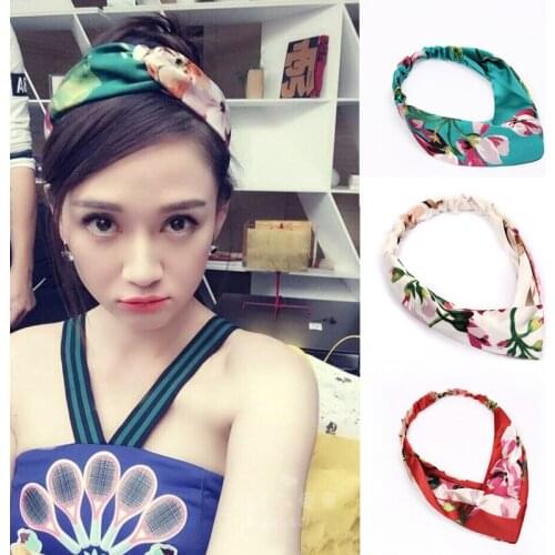 60pcs/lot DIY Simple Multi Geranium Flower Silk Satin Head Bands Elasticity HeadBands Hair Styling Tools Accessory HA1294