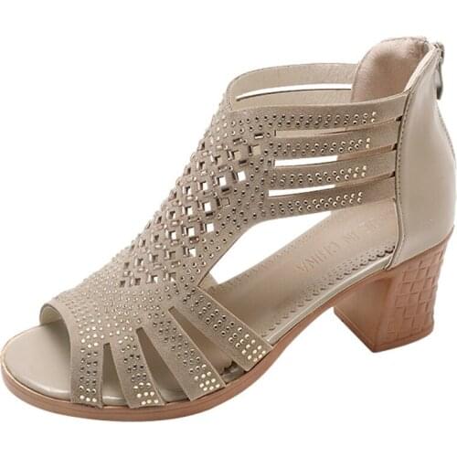 Dropshipping Women Fashion Crystal Hollow Out Peep Toe Wedges Sandals High Heeled Shoes Zapatos Mujer Tacon Chaussures Femme