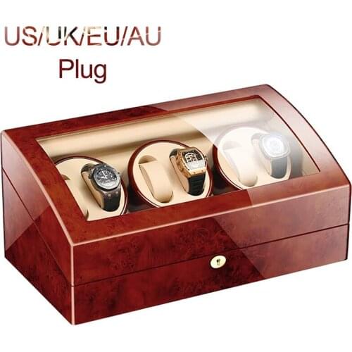Luxury Watch Winder Box Mechanical Watch Automatic Winding Big Storage Box Watch Holder Winder 5 Modes Silent Motor Shake Box