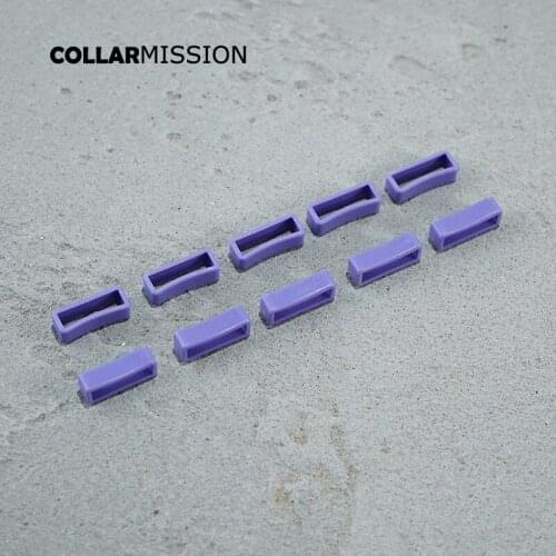 Retail rectangular hardware plastic non-slip retainer harness leather belt dog collar diy accessories 15mm Lavender SK15SJ18
