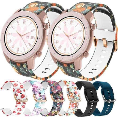 Printing Silicone Strap For Xiaomi Huami Amazfit GTR 42MM/47MM Smart Watch Band Replaceable Bracelet For Amazfit Bip/Bip S/GTS