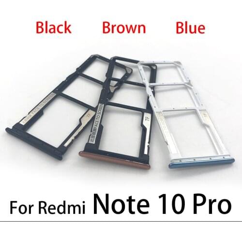 Sim Card Slot Tray Holder Replacement Parts For Xiaomi Redmi Note 10 Pro