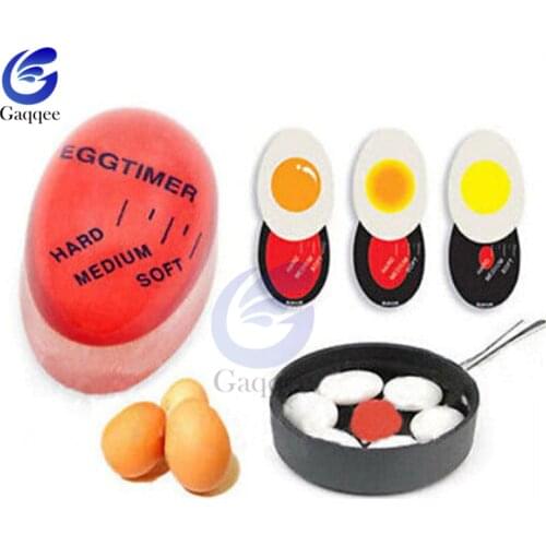 Egg Perfect Color Changing Timer Yummy Soft Hard Boiled Eggs Cooking Kitchen Eco-Friendly Resin Egg Timer Red timer tools Meter