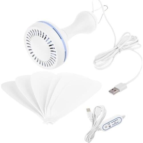 Universal 5V USB Ceiling Canopy Fan Timing 4 Speed Hanging Outdoor Camp Tent Fan USB travel tent fan LX0B