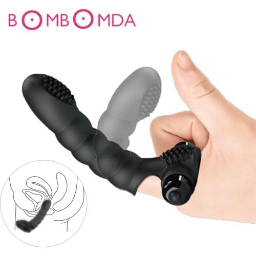 Pussy Finger Vibrators Clitoris Stimulation Sex Toys For Woman Brush Vibrating Finger Sleeve G Spot Massager Adult Sex Product