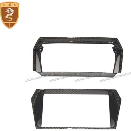 Car Interior Trim Dry Carbon Fiber Center Control Cover Surround Panel For Lamborghini LP700 OEM Style screen frame covers