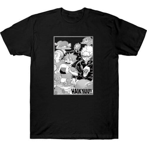 Funny Haikyuu T-shirt Men Anime Manga Shirts Volleyball Tee Tops Short Sleeved Tshirt