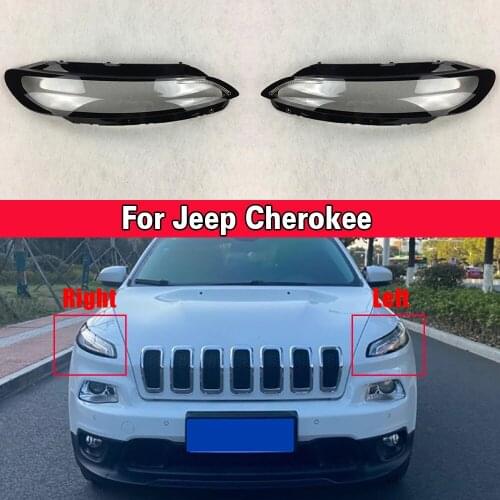Car Headlight Lens Replacement Auto Cover Glass Lamp Shell Mask Headlamp Shell For Jeep Cherokee Lampshade Lampcover