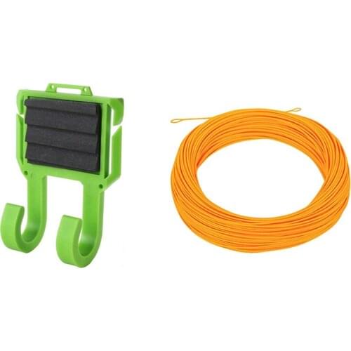 1 Pcs Fishing Storage Rack Belt Clip Fly Fishing Rod Holder & 1 Pcs Wf5f Fly Fishing Line With Joint