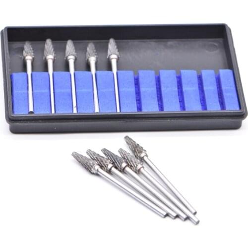 10pcs L5 Dental Grinding Heads Dentistry Equipment Tungsten Steel Carbide Burs Drills Teeth Polishing & Smoothing Dentist Tools