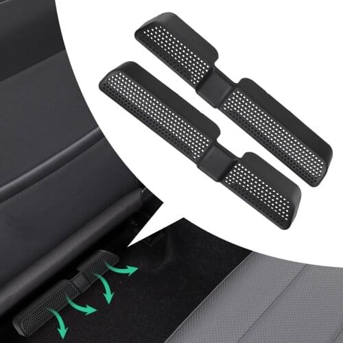2PCS/Set Car Air Outlet Cover For Skoda Kodiaq 2016 2017 2018 Dustproof Back Seat Under Ventilation Car Vent Cover ABS