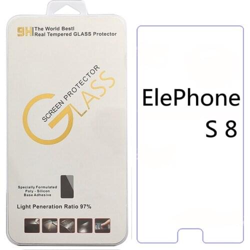2pcs/lot For Elephone S8 Tempered Glass Protector Film High Quality For elephone smartphone 9H 2.5D protector screen
