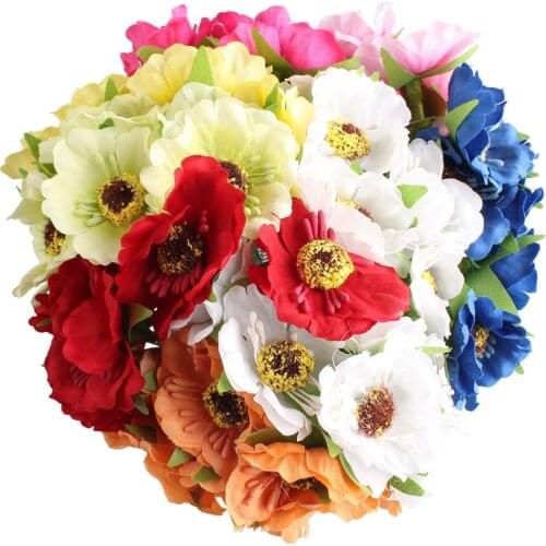30PCS Rose Pink Silk Peony Artificial Flowers Bouquet Wedding Cheap Fake Flowers for Home Wedding DIY Headwear Hair Accessories