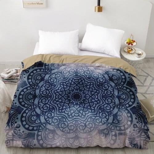 3D Duvet cover Quilt/Blanket/Comfortable Case Luxury Bedding 135 140x200 150x200 200x220 for Home Nordic mandala grey