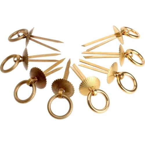 4pcs Drawer Cabinet Desk Door Pull Handle Knob Furniture Hardware,Ring Pin Handle