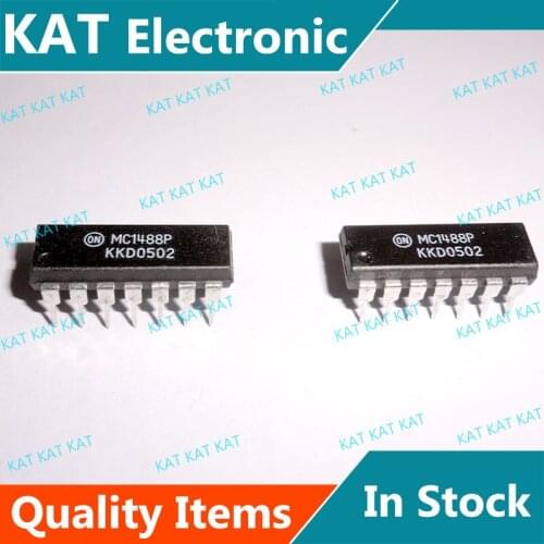 5PCS/Lot MC1488P MC1488D1 1488D1 RS232C QUAD LINE DRIVER