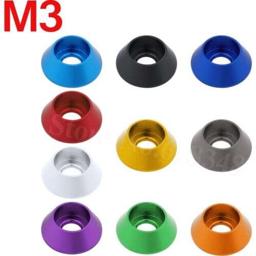 8pcs/Lot RC Replacement Aluminum M3 Cup Head Screw Washer Gasket Bolts Hardware OD:5mm-10mm For RC Models
