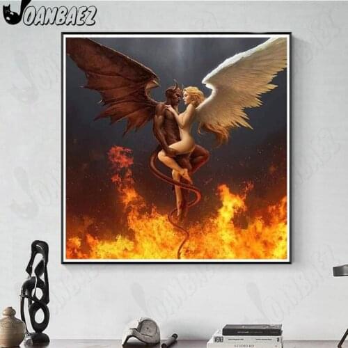 Abstract Diamond Painting Beauty Wing Monster 5D Diy Art Wall Sticker Cross Stitch Sticker Diamond Painting Room Decoration Gift