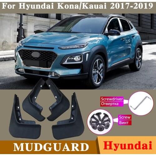 Car Products Car Accessories Fender Mudguards Splash Guards Fender Mudflaps For Hyundai Kona Kauai 2017 2018 2019 Car Fender