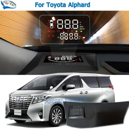 Car Electronic HUD Head Up Display Speedometer Projector For Toyota Alphard Safe Driving Screen Airborne computer