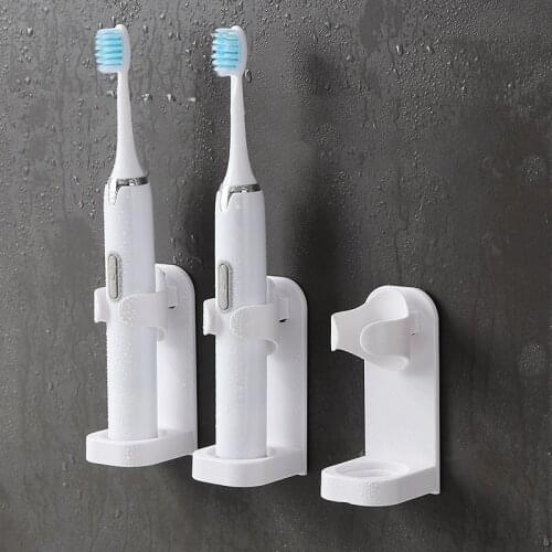 Traceless Toothbrush Holder Electric Toothbrush Stand Base Wall Mounted Toothbrush Organizer Space Saving Bathroom Accessories