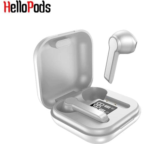HelloPods LB30 Bluetooth 5.0 Wireless Headphones Touch Earphones Waterproof Sports Noise Canceling Business Stereo LED Headset