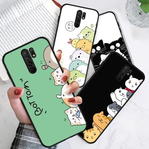 Cute Cat Matter Soft Silicone TPU Phone Case for Redmi 9T 9A 9C 8A 7A 6A 6 Pro 5A 5 Plus 4A 4X K20 Pro K30 Pro Drop Proof Cover