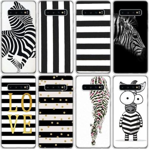 Animal Black white Zebra Stripe Phone For Samsung Galaxy A52 A51 A71 A41 A21S A21 A11 A01 A81 S6 M30S M31 J8 J4 J6 Plus Case