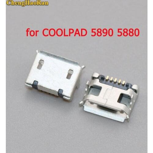 ChengHaoRan 10pcs 5pin micro usb jack connector charging port socket CoolPad 5880 7266 7295 8190 5891 5890 8150D 8195 8085
