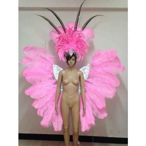 Latin dance Samba accessories Fashion exquisite headdress feathers Delicate dance shows accessories