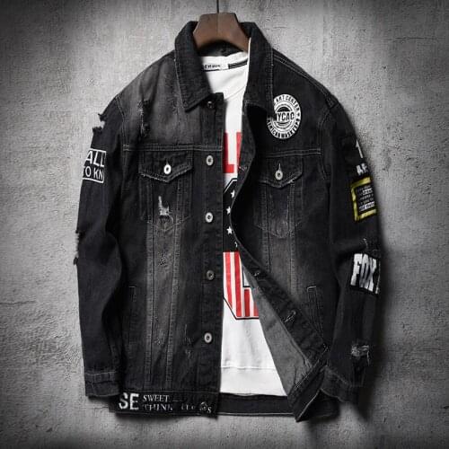 Men Jacket Coat Trendy Brand New Denim Jackets Men Top Quality Fashion Mens Jean Bomber Jacket Cotton Outwear Male Cowboy HipHop