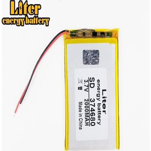 3.7v 2000mah 374680 404580 Liter energy Lithium Polymer Battery For Mp4 Mp5 Gsp Digital Product
