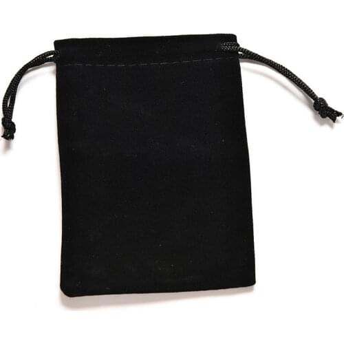 5pcs/lot Black Soft Velvet Pouches Drawstrings 12x9cm For Jewelry Gift Packaging Pouch Bags