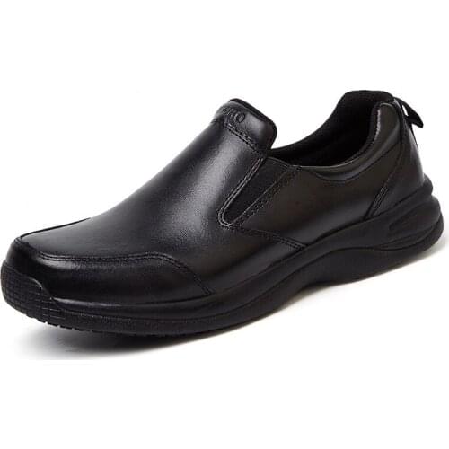 Skid-proof Chefs Shoes Genuine Leather Working Shoes Hotel Working Flats Kitchen Shoes Waterproof Oil-proof Man Shoes 39-44
