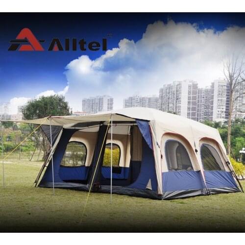 New arrive special genuine brand anti rainstorm 8 person 2 Bedroom multiplayer double outdoor camping tent