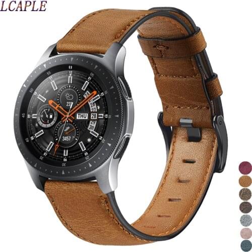 Genuine Leather band For samsung Galaxy watch 46mm strap Gear S3 frontier bracelet 22mm watchband Huawei watch 2 gt strap 46 mm