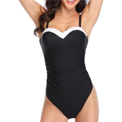 Sexy Womens One-piece Swimsuit Bikini Cutout Back Floral Print/color Block Monokini Swimwear Bathing Suit Beach Wear