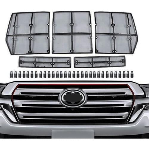 Car Insect Screening Mesh Front Grille Insert Net for Toyota Land Cruiser 200 LC200 Fj200 2008- 2013 2014 2015 2016 2017 2018