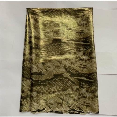 2020 Latest 5 Yards African Soft Metallic Silk Fabric Suitable For Women Clothing Sewing Materials! LXF1010195
