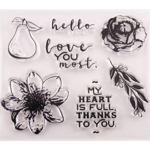 Silicone Clear Stamps for Scrapbooking Flowers Decoration Embossing Folder Craft Rubber Stamp Tools New