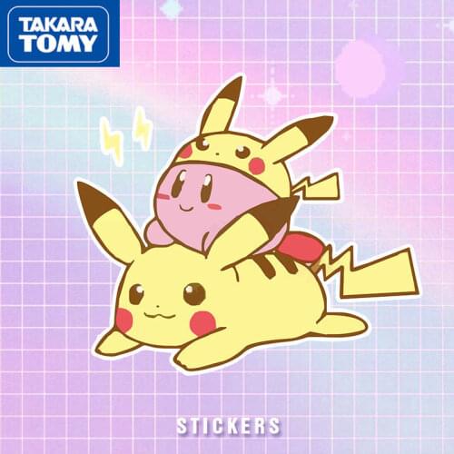 TAKARA TOMY Pokemon Pikachu Waterproof Decoration Personality Cute Electric Motorcycle Cartoon Sticker