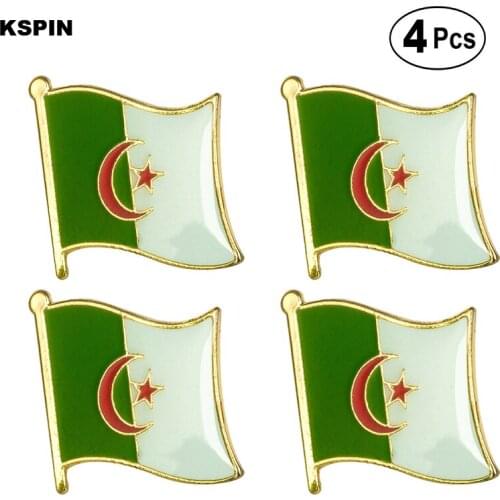 Algeria Flag Pin Lapel Pin Badge Brooch Icons 4pcs