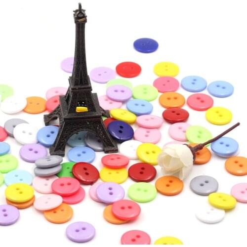100Pcs/lot 10mm Round Resin Mini Tiny Buttons Sewing Tools Decorative Button Scrapbooking Garment DIY Apparel Accessories